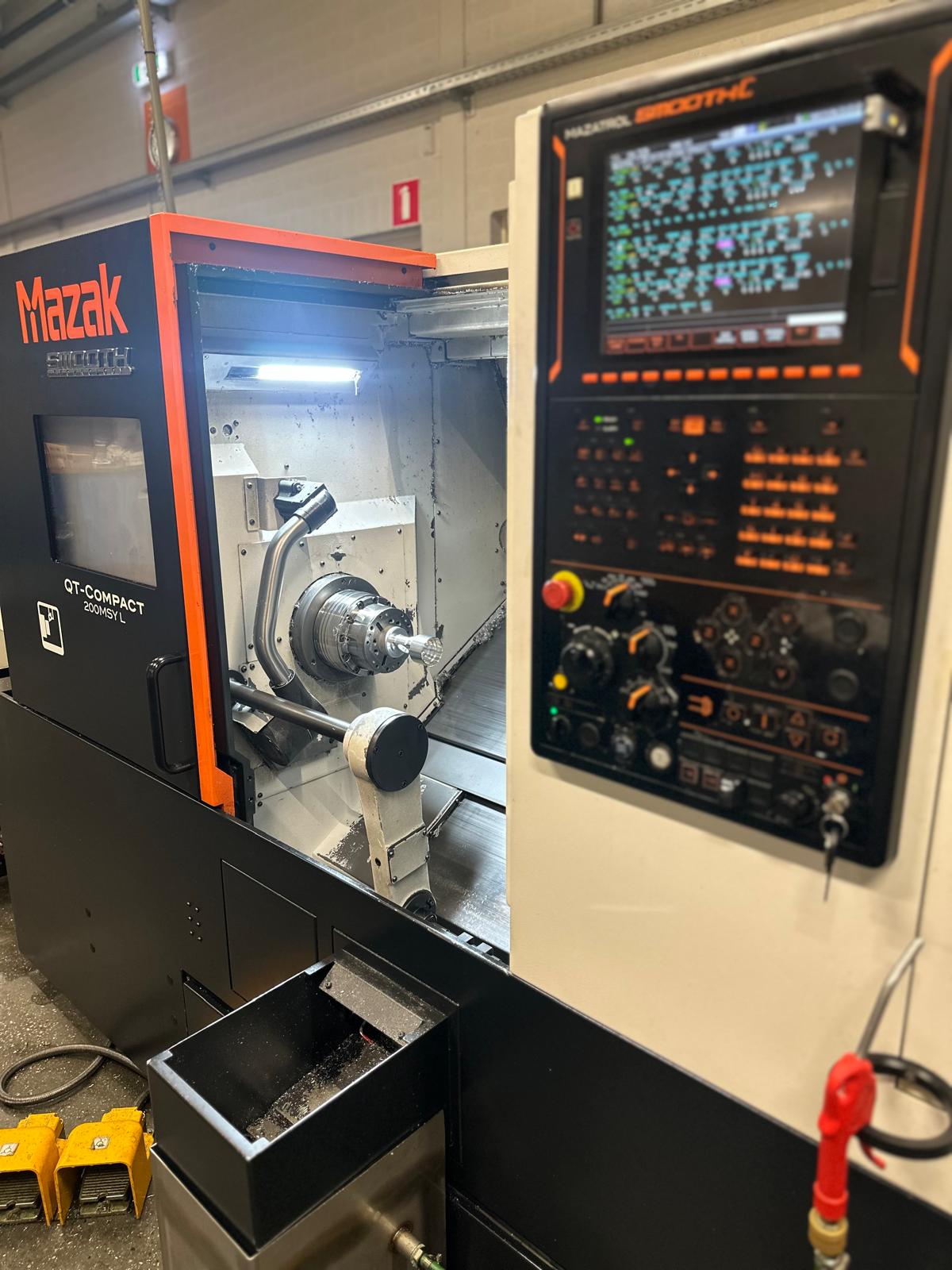Used Mazak QT-Compact 200MSY L I CNC Lathe I 2017