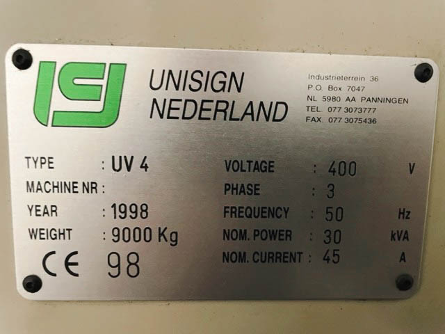 Gebruikt Unisign UV 4 - Verticale Bewerking Centrum - 1998
