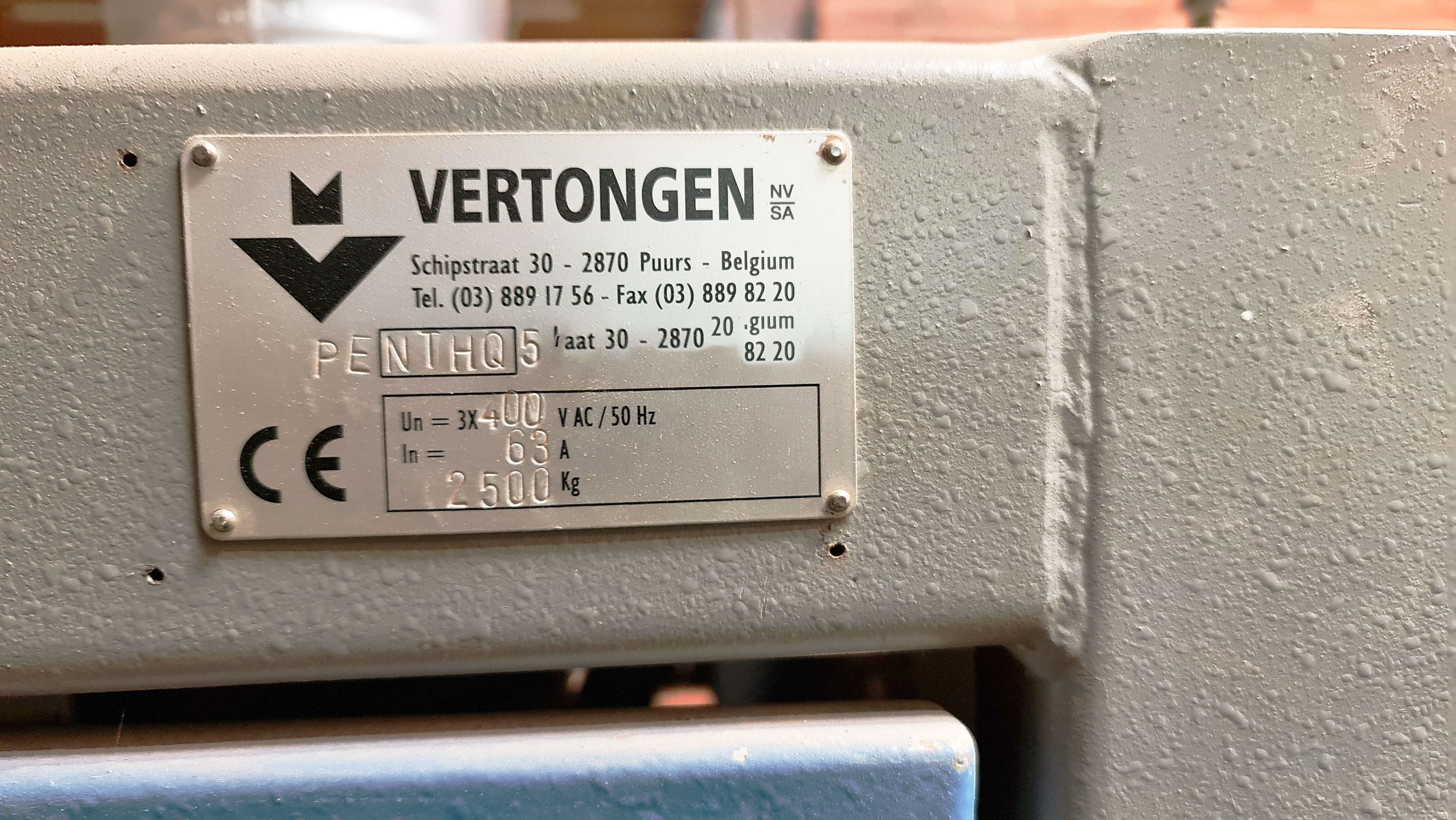 Gebruikt Vertongen Profil 2L / NTHQ / 4R - Tenoner Machine