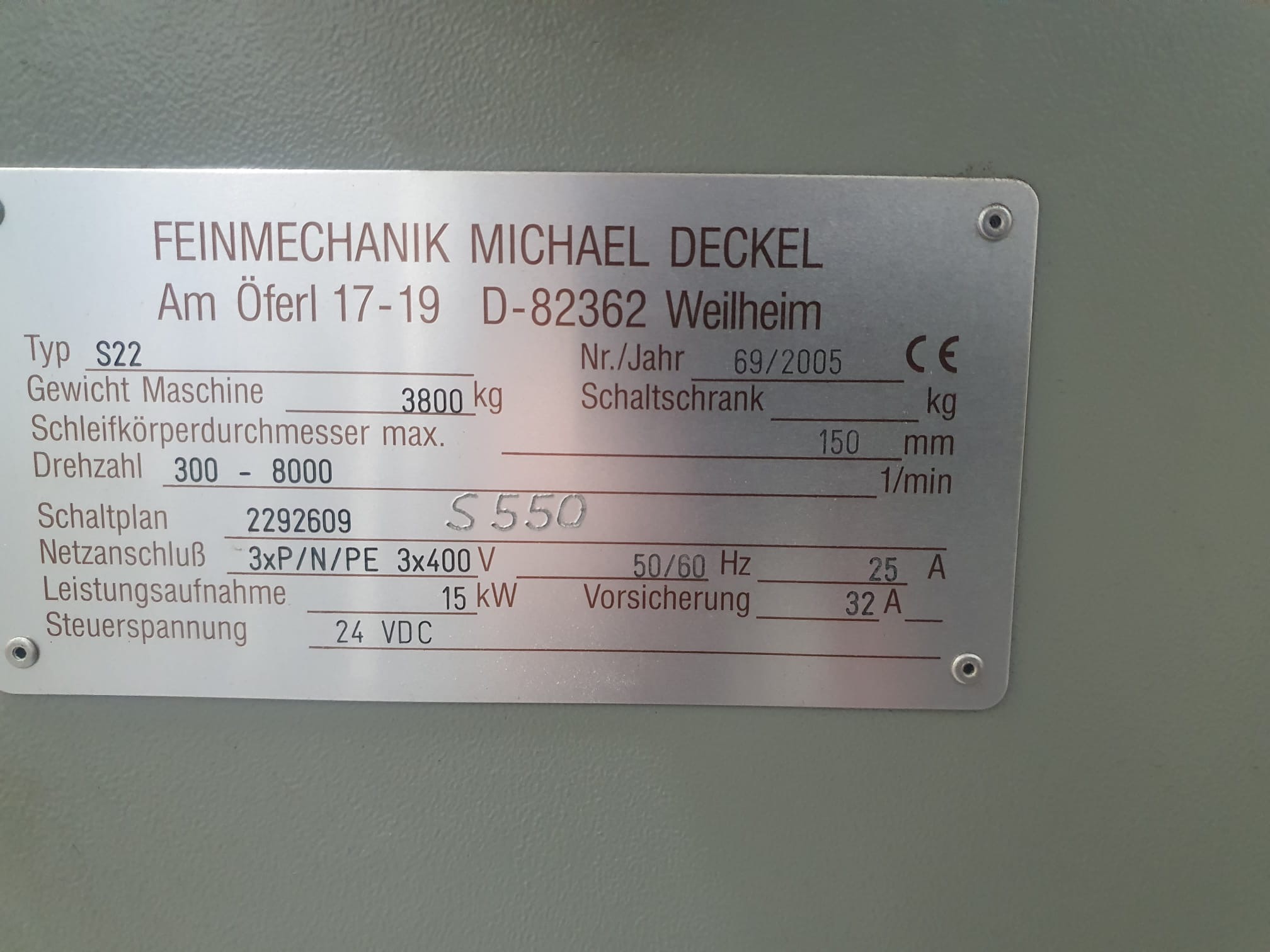 Used Michael DECKEL S22 I CNC Grinding Machine I 2005