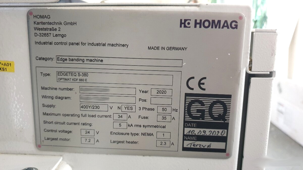 Gebruikt Homag Edgeteq S-380 I Edgebanding I 2020