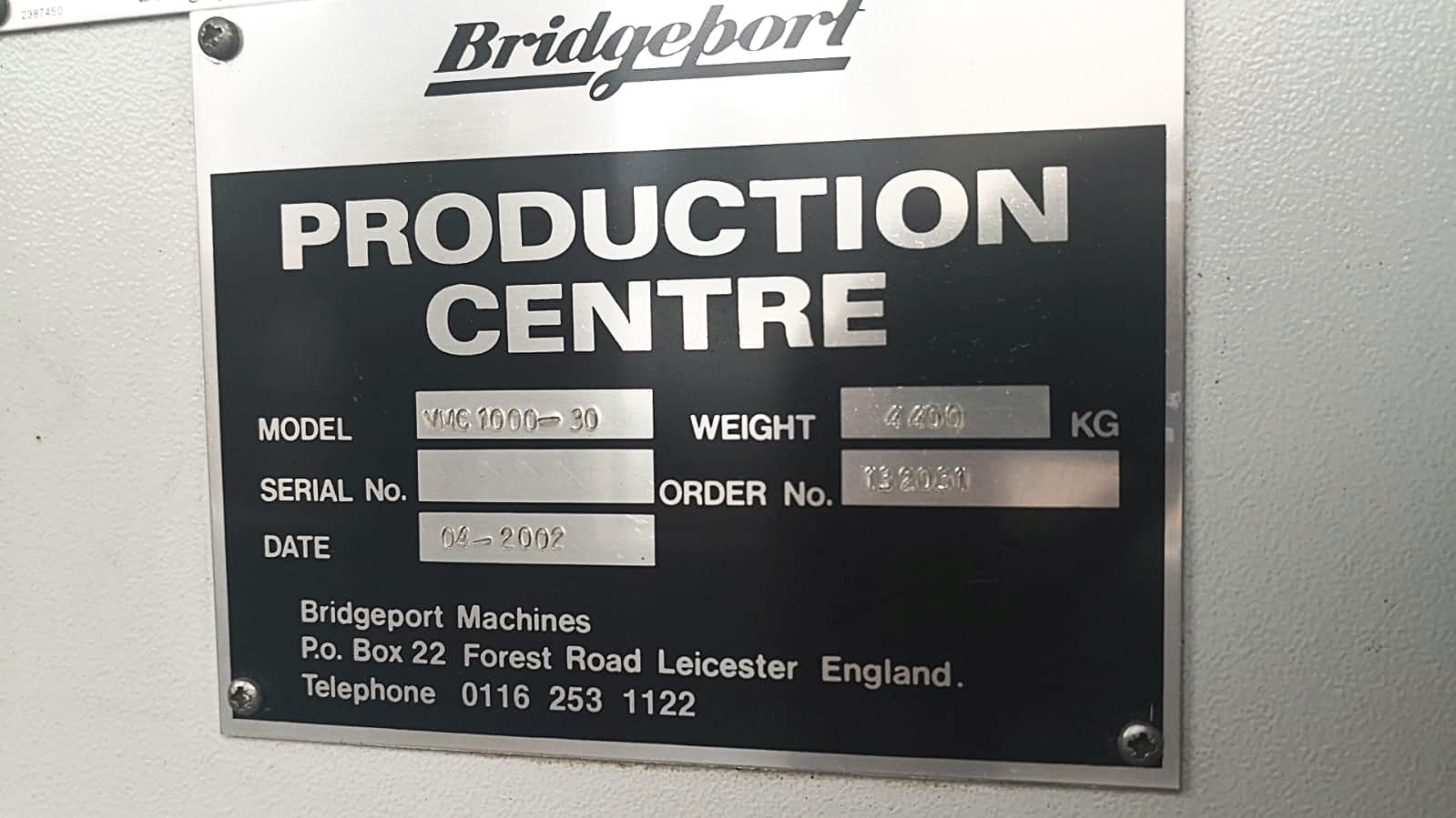 Gebruikt BRIDGEPORT VMC 1000 XP - 2002