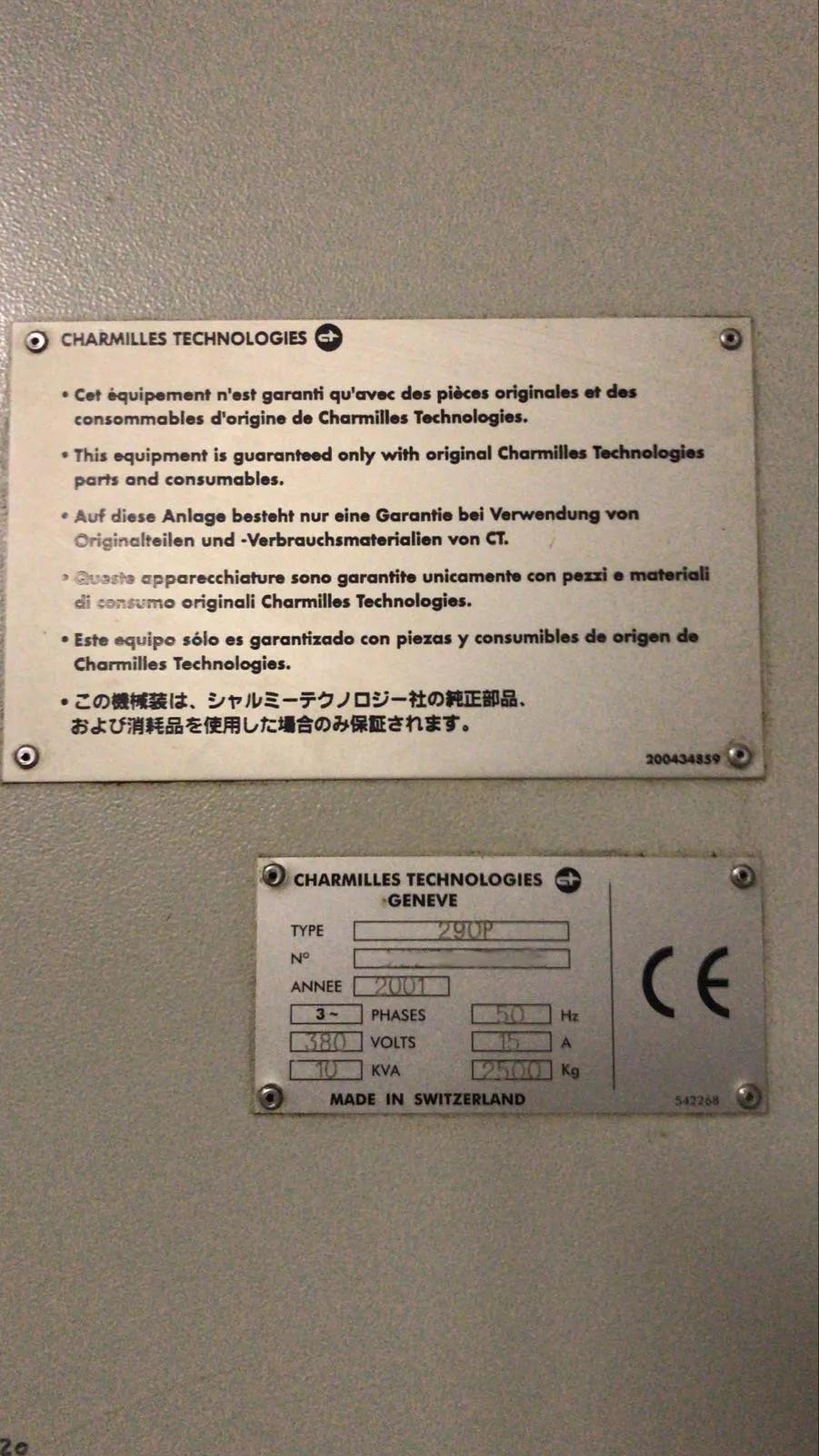 Used Charmilles Robofil 290P I EDM Machine I 2001