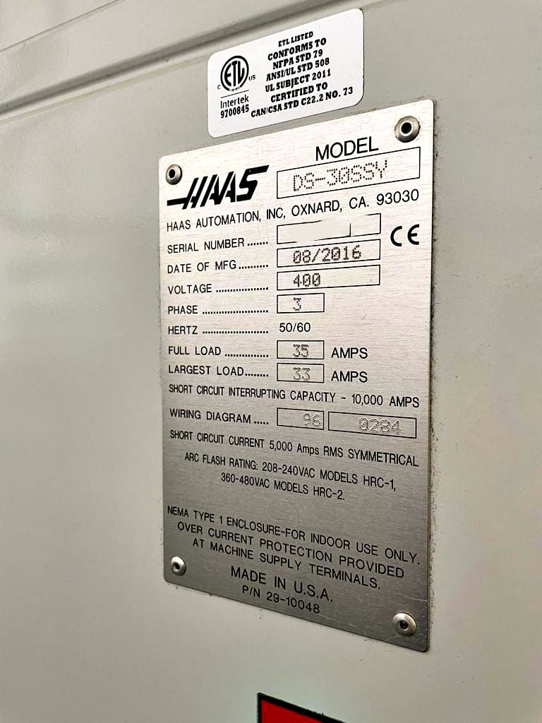 Gebruikt Haas DS 30 SSY - CNC Draaibank / Draaien - 2016