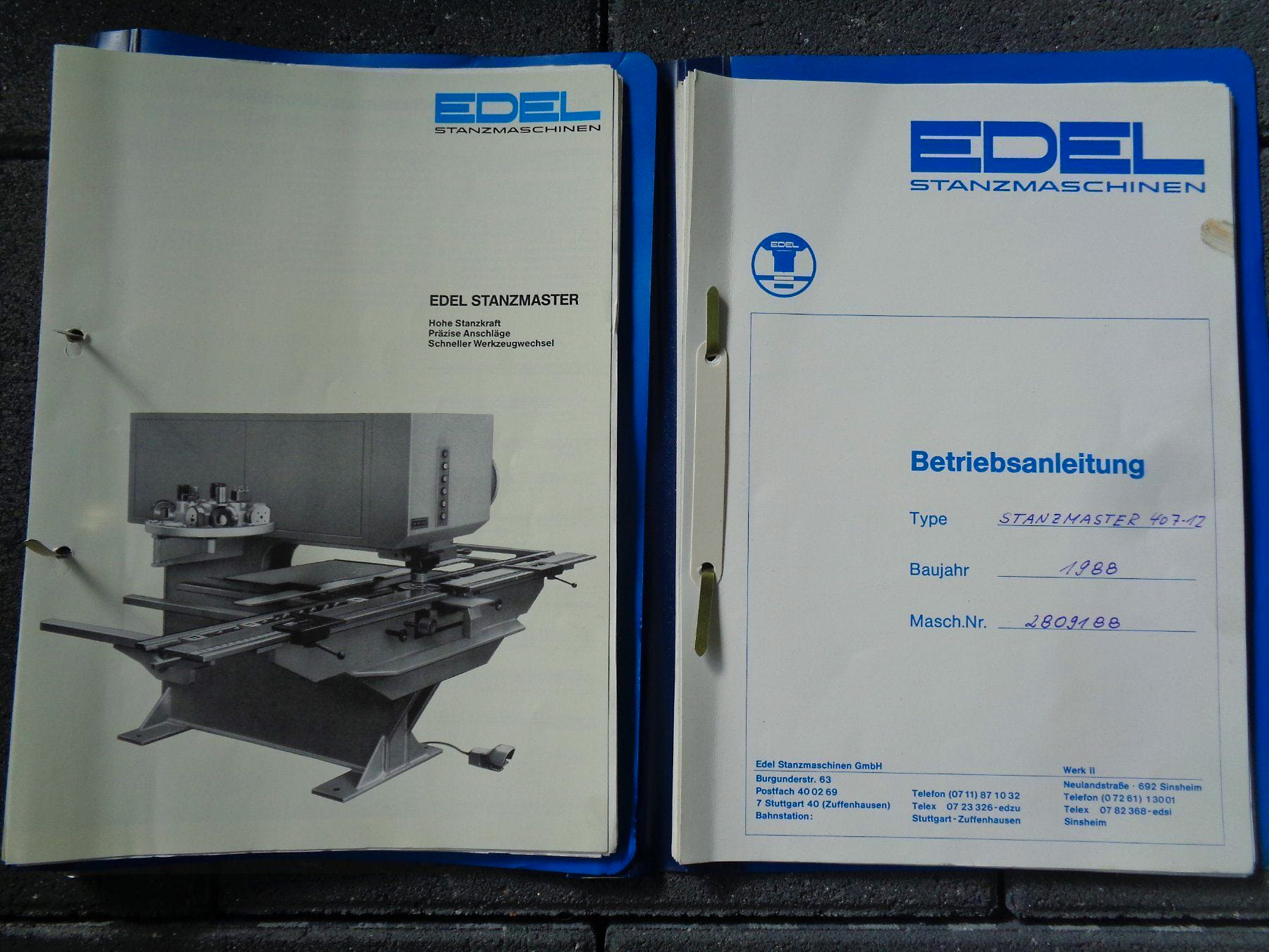 Gebruikt Edel Stanzmaster 407 - Ponsmachine - 1988