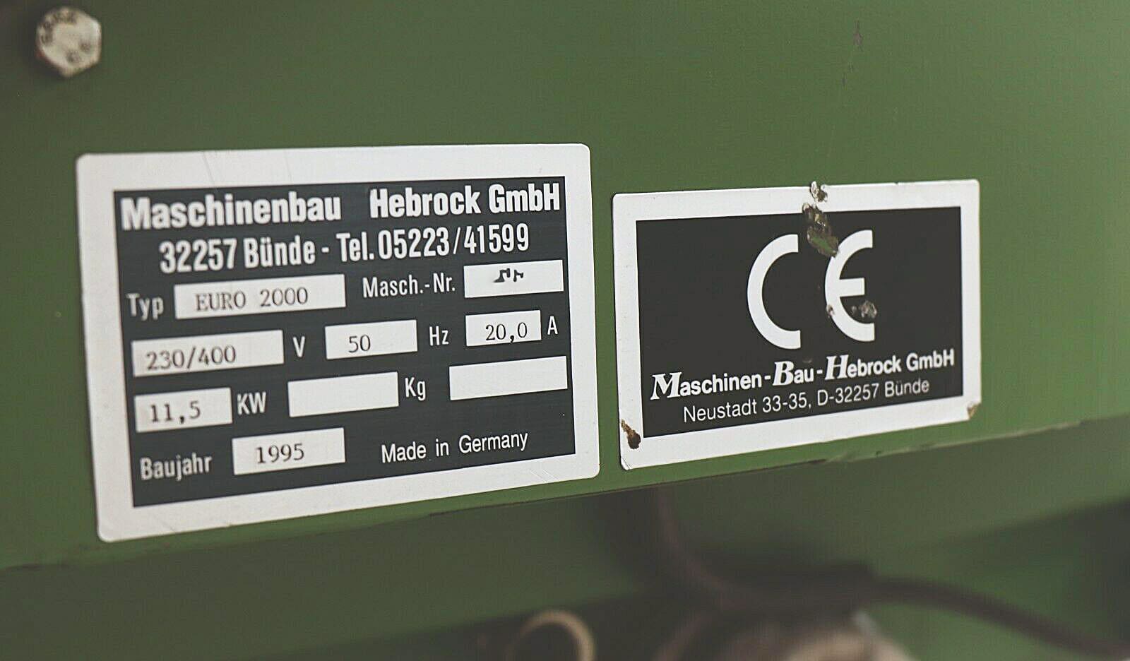 Usado Hebrock EURO 2000 - Biseladora - 1995