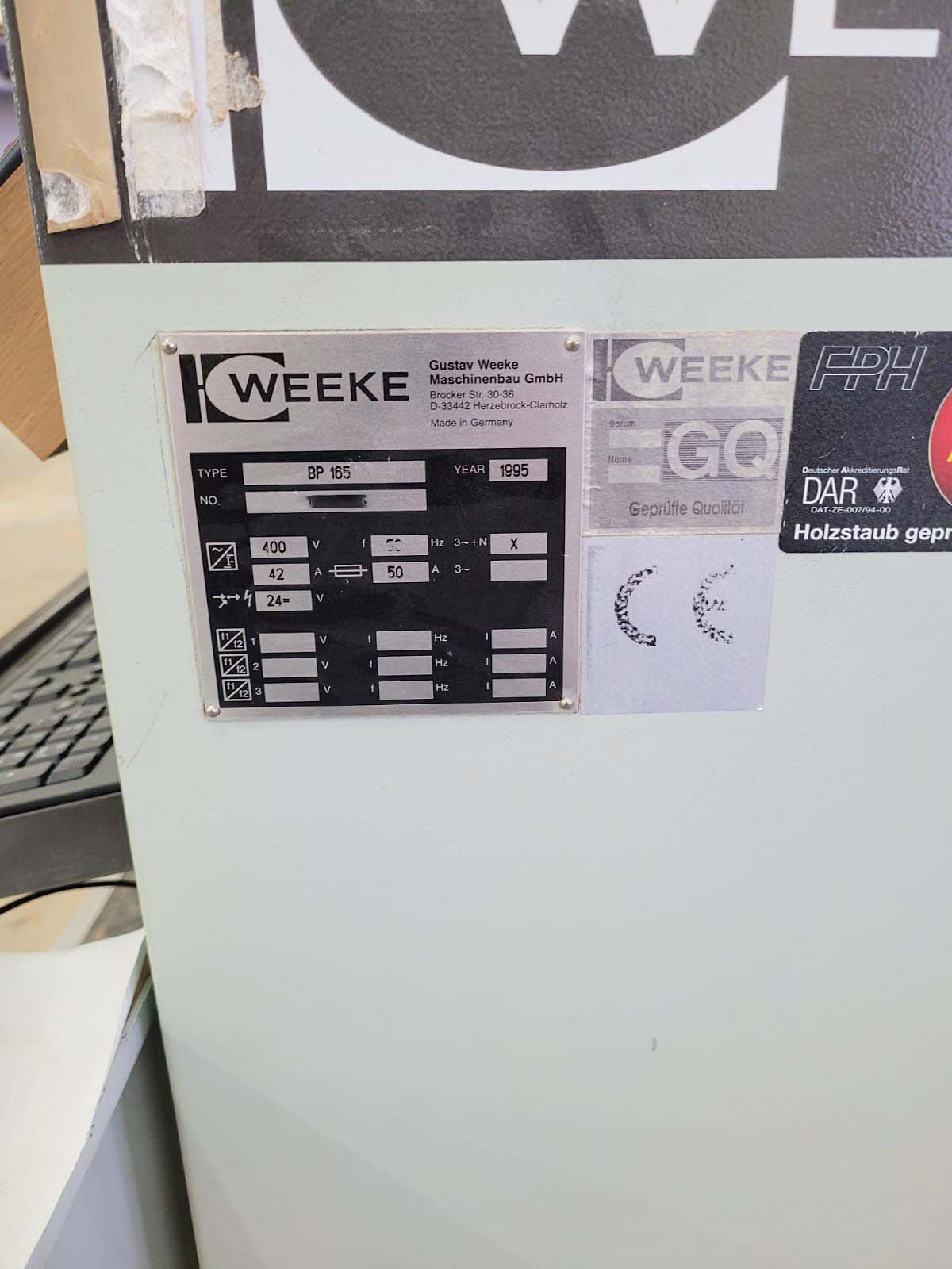 Used Weeke BP 165 - CNC Machining Center - 1995