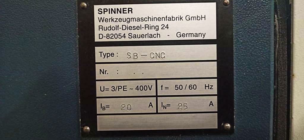 Gebruikt Spinner SB CNC  - Draaibank / Draaimachine - 2007