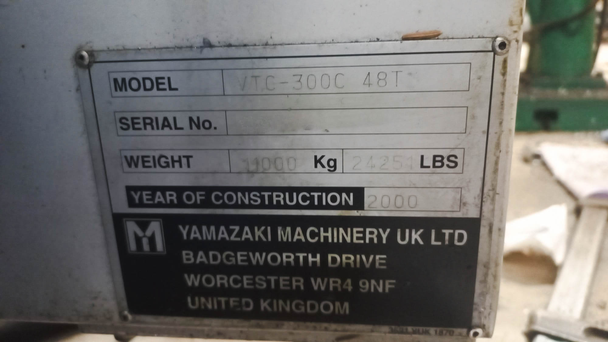 Used Mazak VTC 300C I Vertical Machining Center I 2000