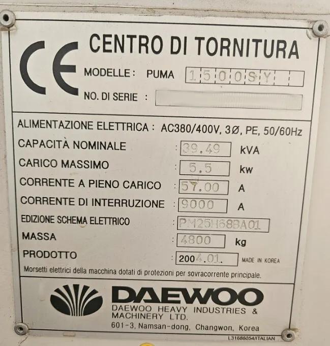 Gebruikt Daewoo Puma 1500 SY I CNC Draaibank