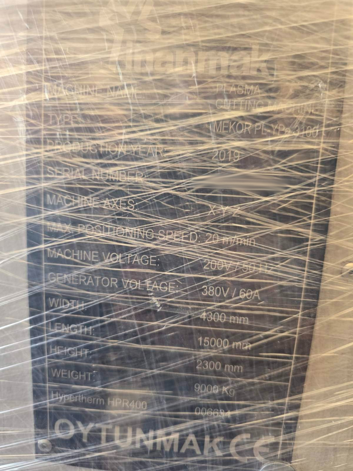 Used OYTUNMAK MEKOR PL-YPe 3100 I Plasma Cutting I 2019