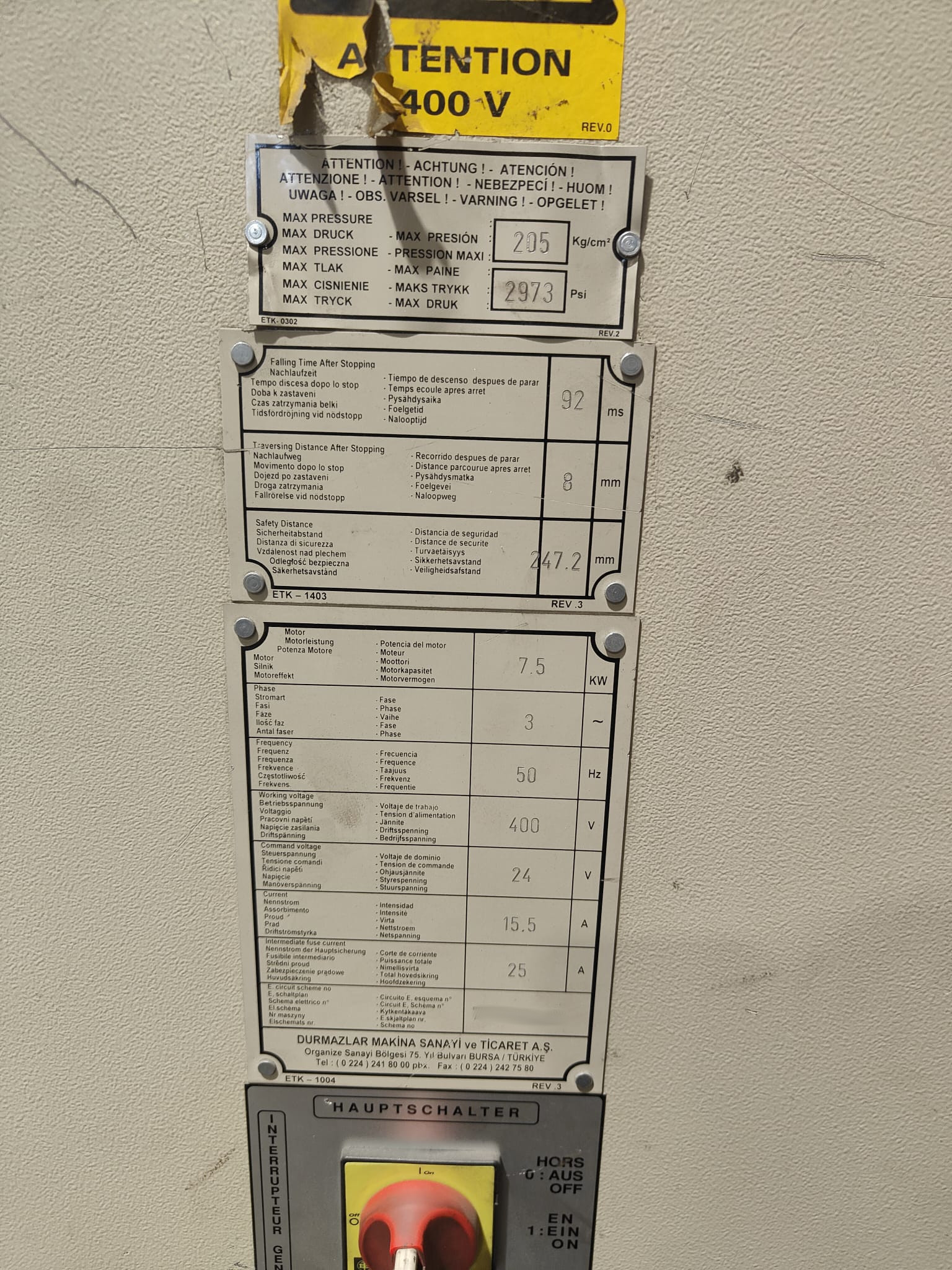 Used Durma CNC HAP 3590 I Press Brake I 2004