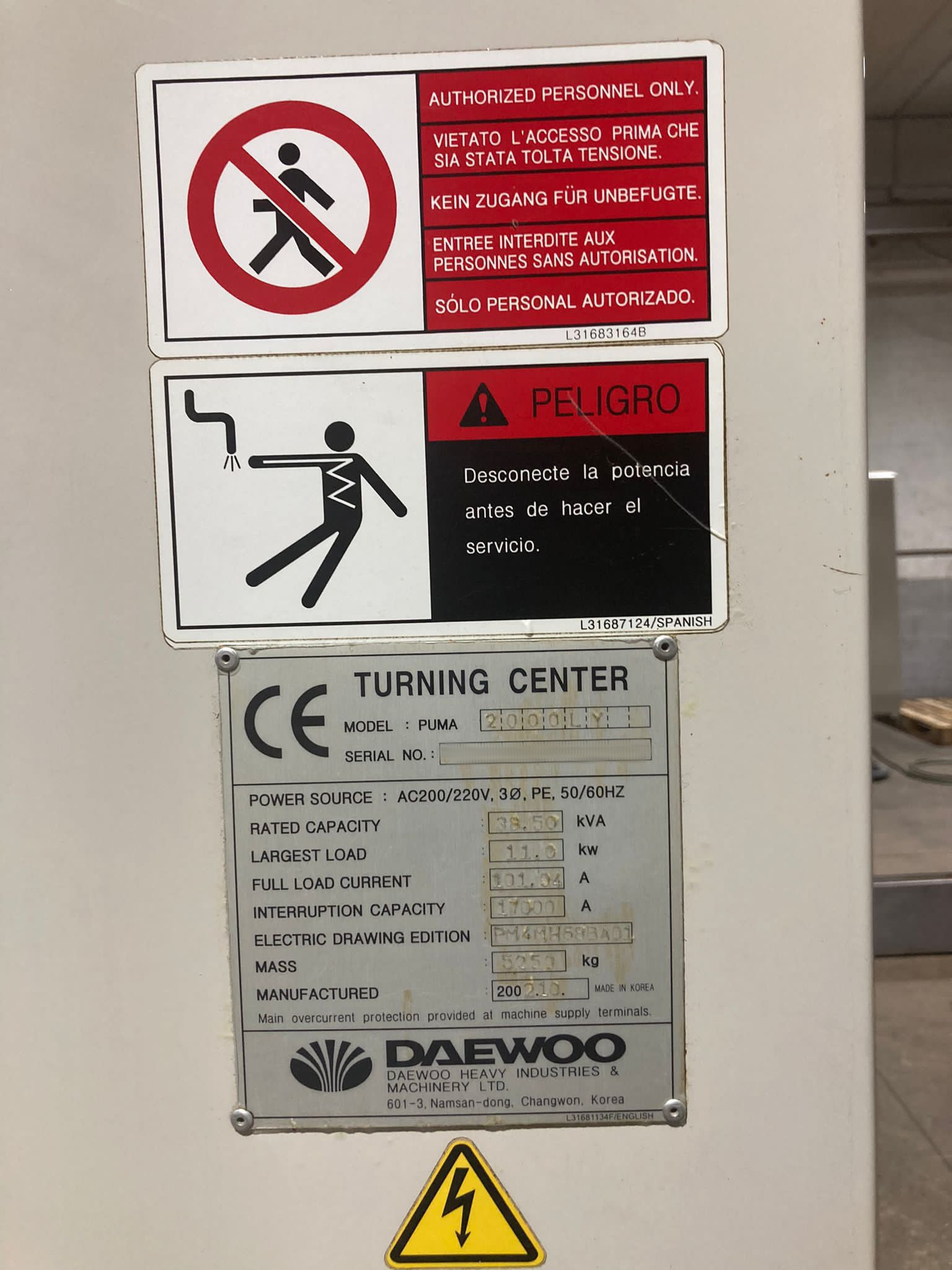 Used Daewoo Puma 2000LY I CNC Lathe I 2001