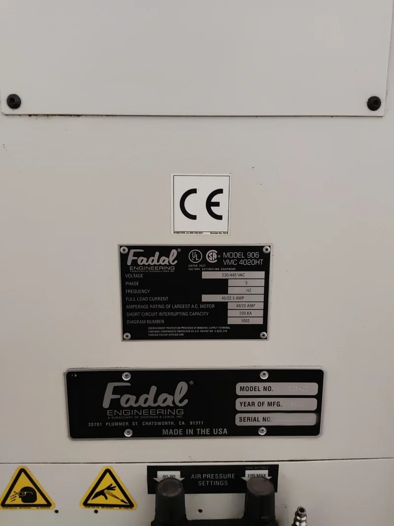 Used Fadal VMC 4020 I Vertical Machining Center I 2001
