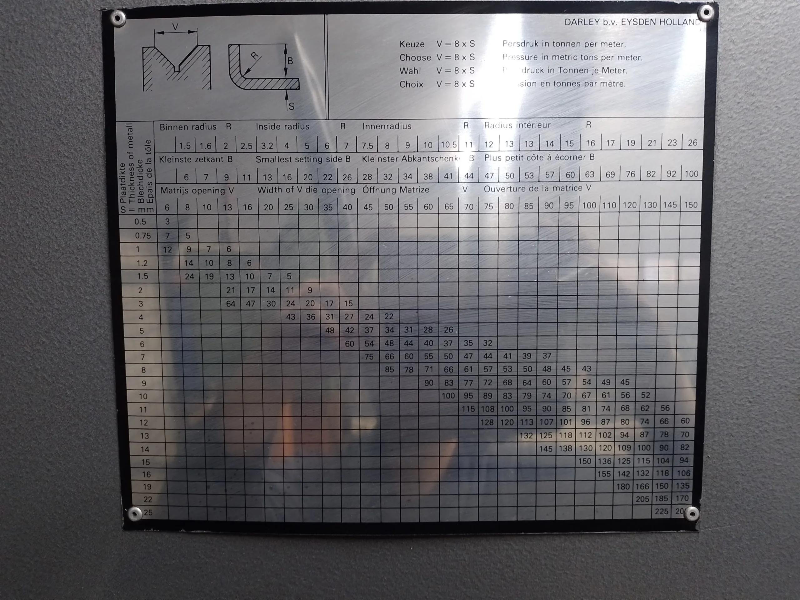 Usado Prensa plegadora Darley EEHP 110 36/31 I 1991