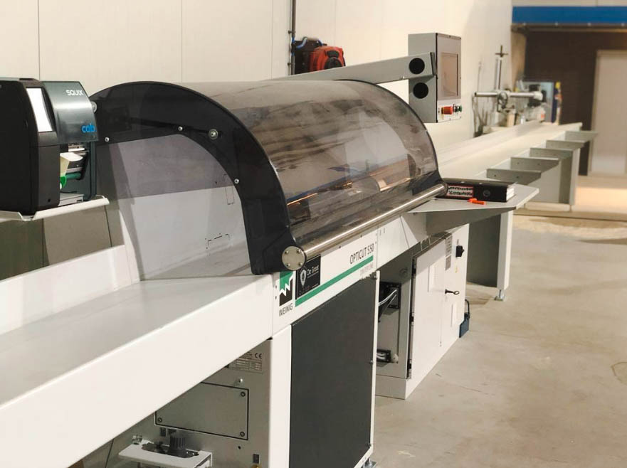 Usado Weinig Opticut S50 Serie opcional I Sierra de corte transversal optimizada I 2020