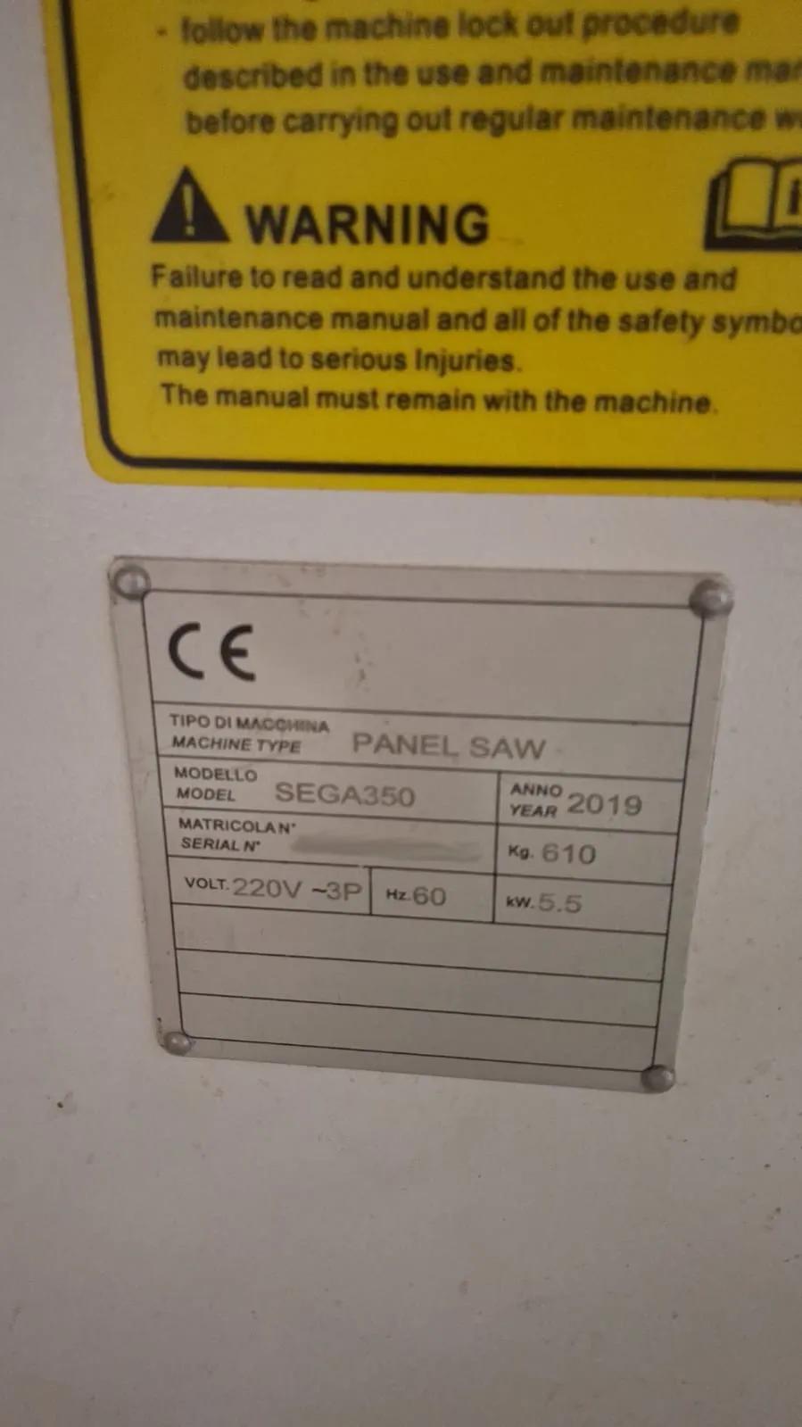 Gebruikt Sicar Sega 350 I Schuiftafelzaag