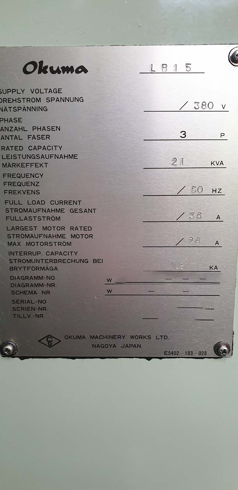 Gebruikt Okuma LB 15 - CNC Draaibank - 1986
