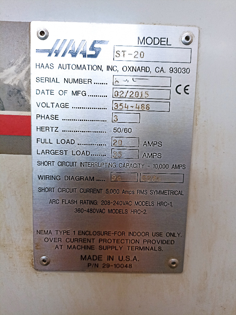 Usado Haas ST 20 - Torno CNC - 2015