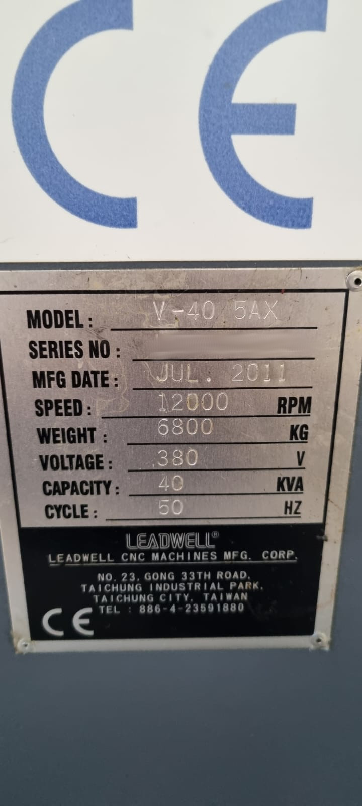 Used Leadwell V-40 5AX I Vertical Machining Center I 2011