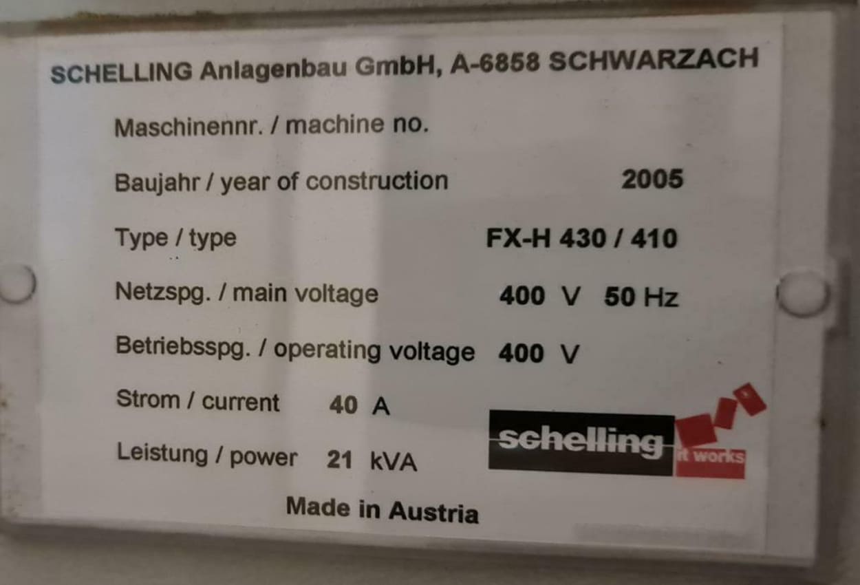 Usado SCHELLING FX H 430/410 - 2005