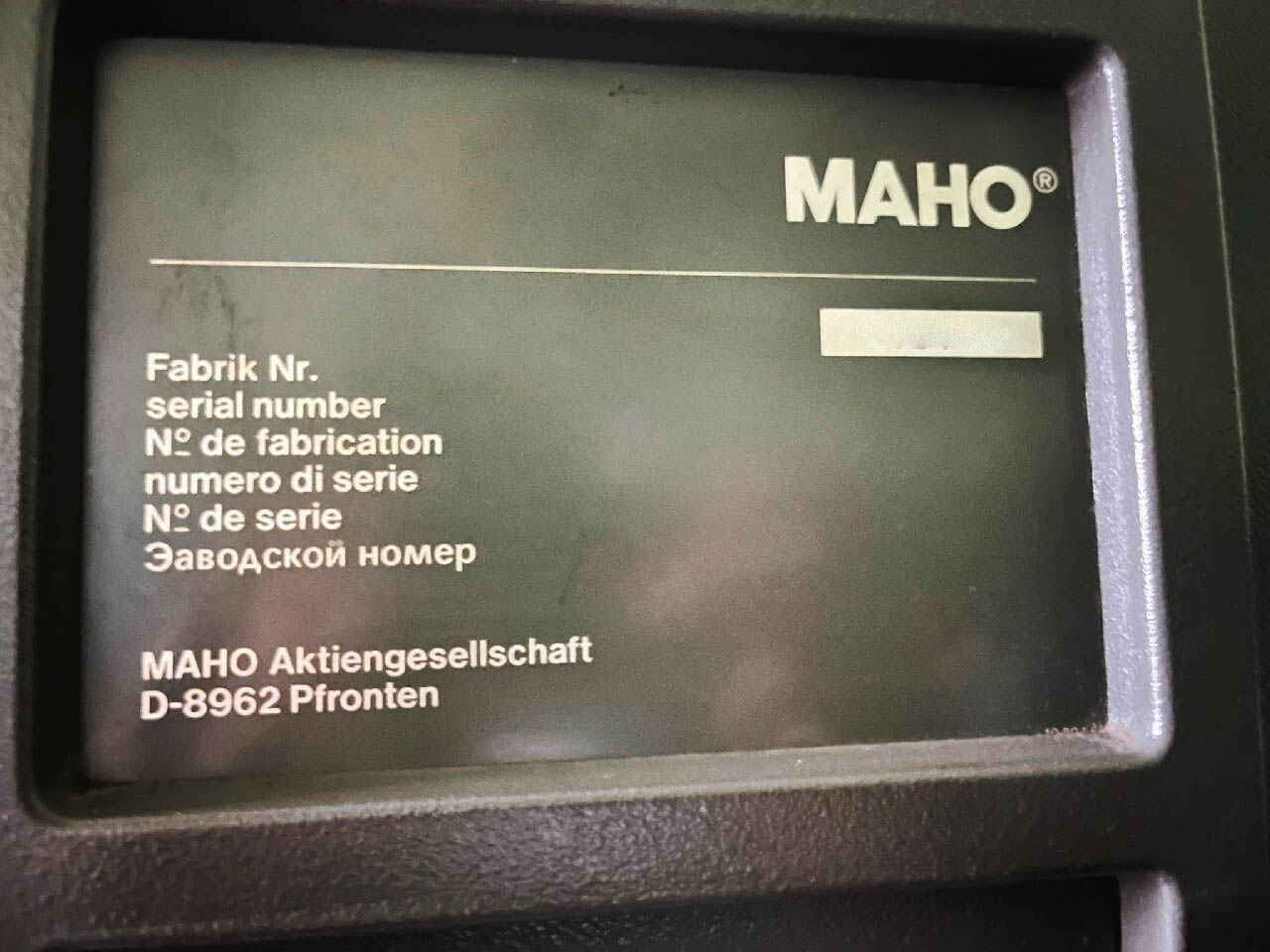 Used Maho MH 800 E - CNC Milling - 1993