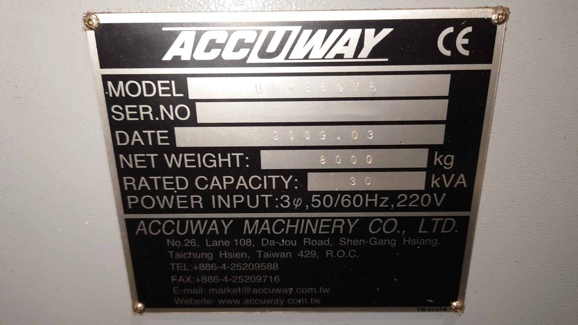 Usado Centro de Mecanizado Vertical Accuway UM-350V5 I