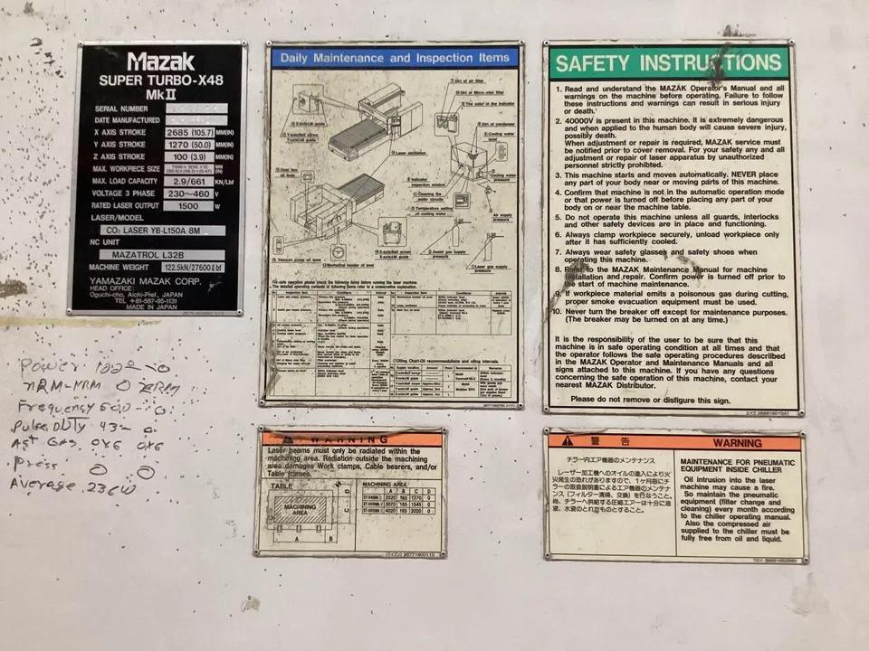 Gebruikt Mazak Super Turbo-X 48 MK II I Laser snijden