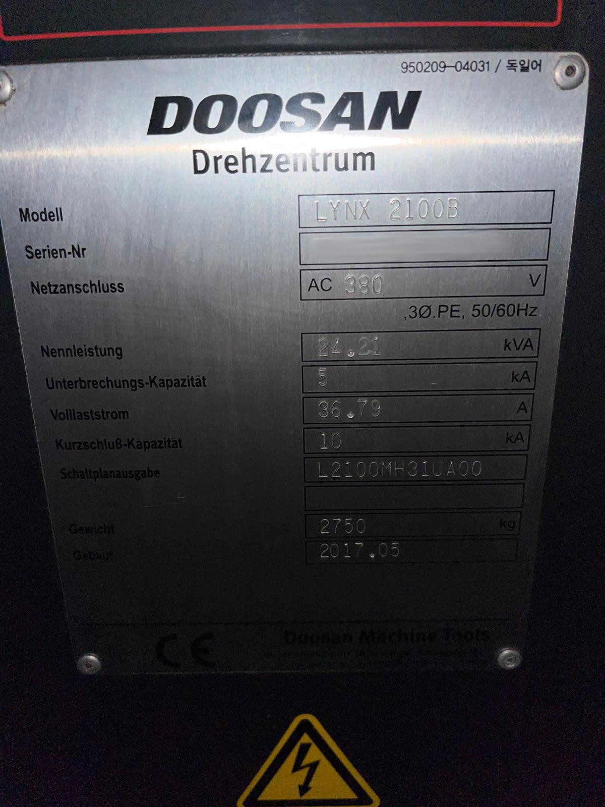 Used Doosan Lynx 2100B I CNC Lathe I 2017