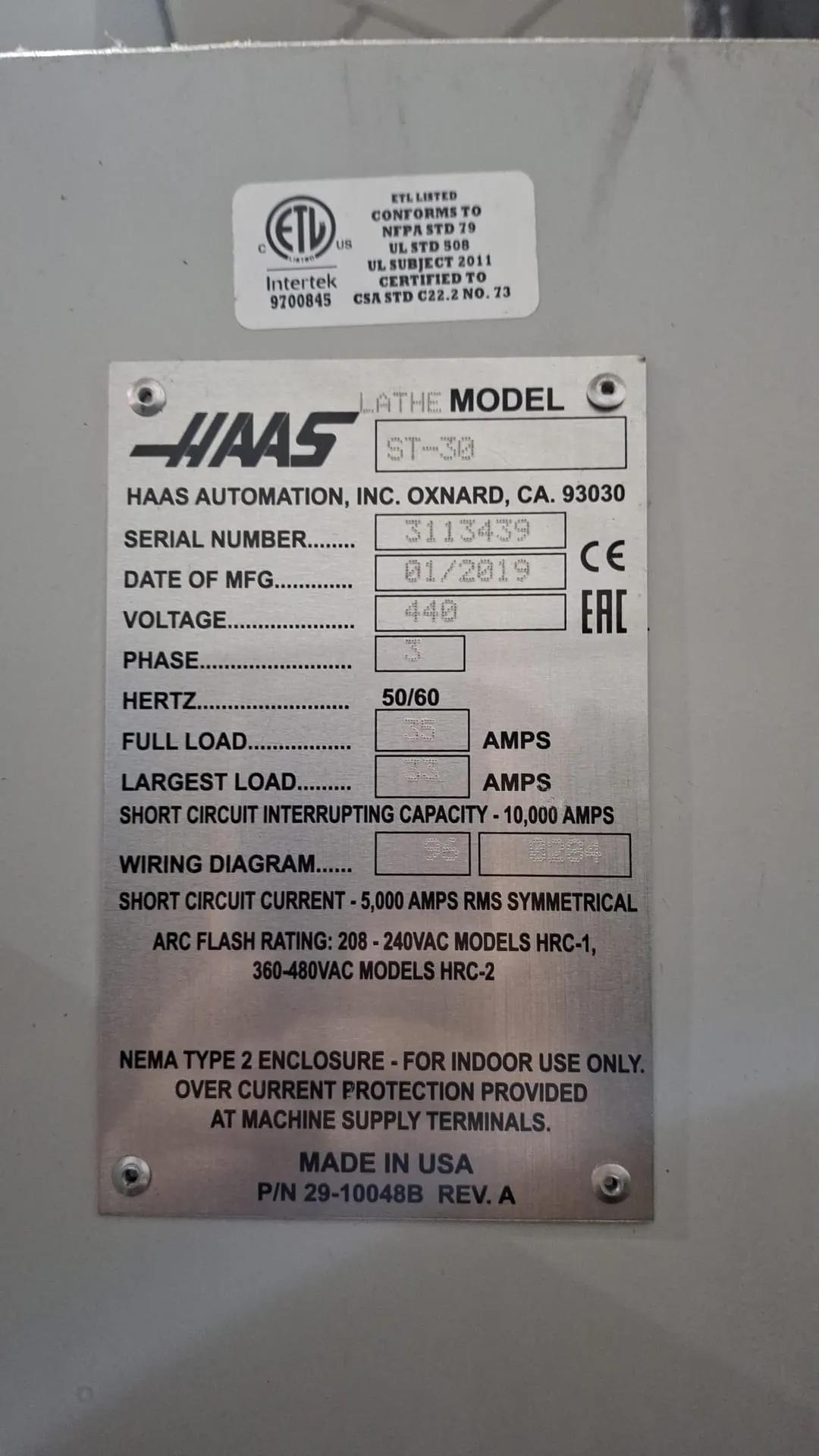 Gebruikt Haas ST-30 I CNC Draaibank