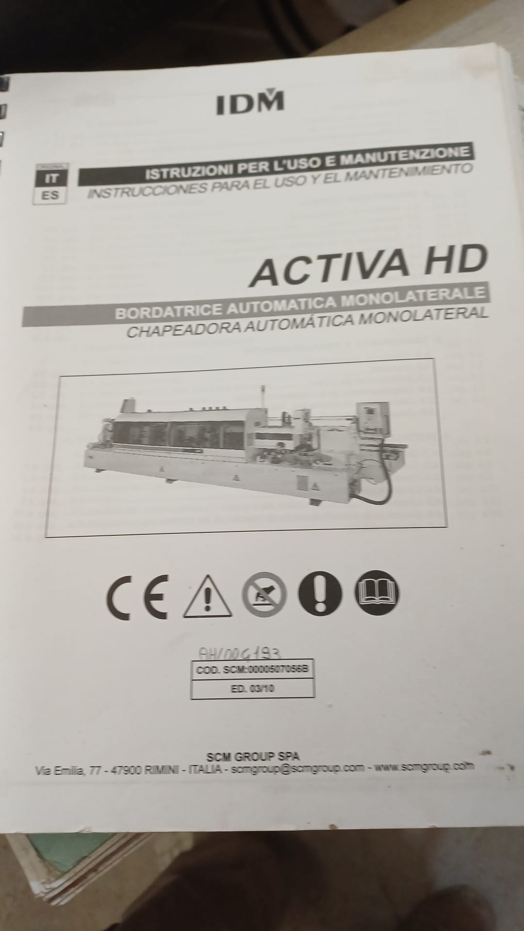 Used SCM Activa HD P4 I Edgebanding I 2004