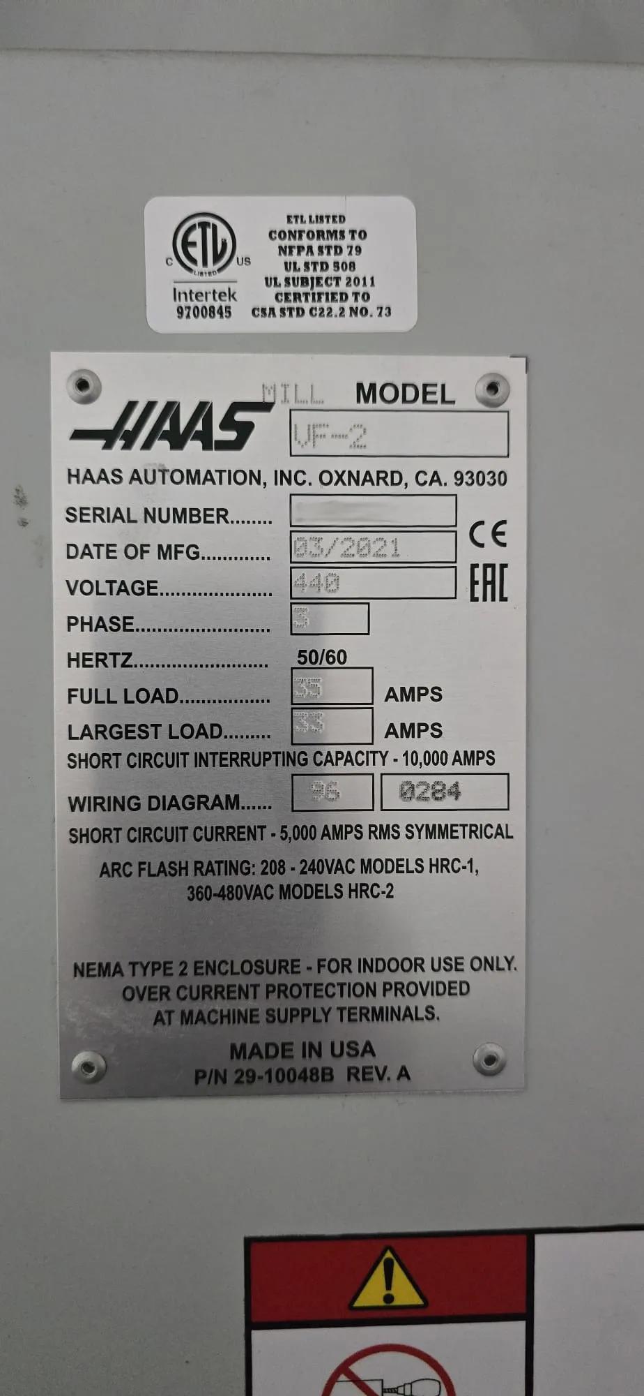 Gebruikt Haas VF2 I Vertical Machining Center