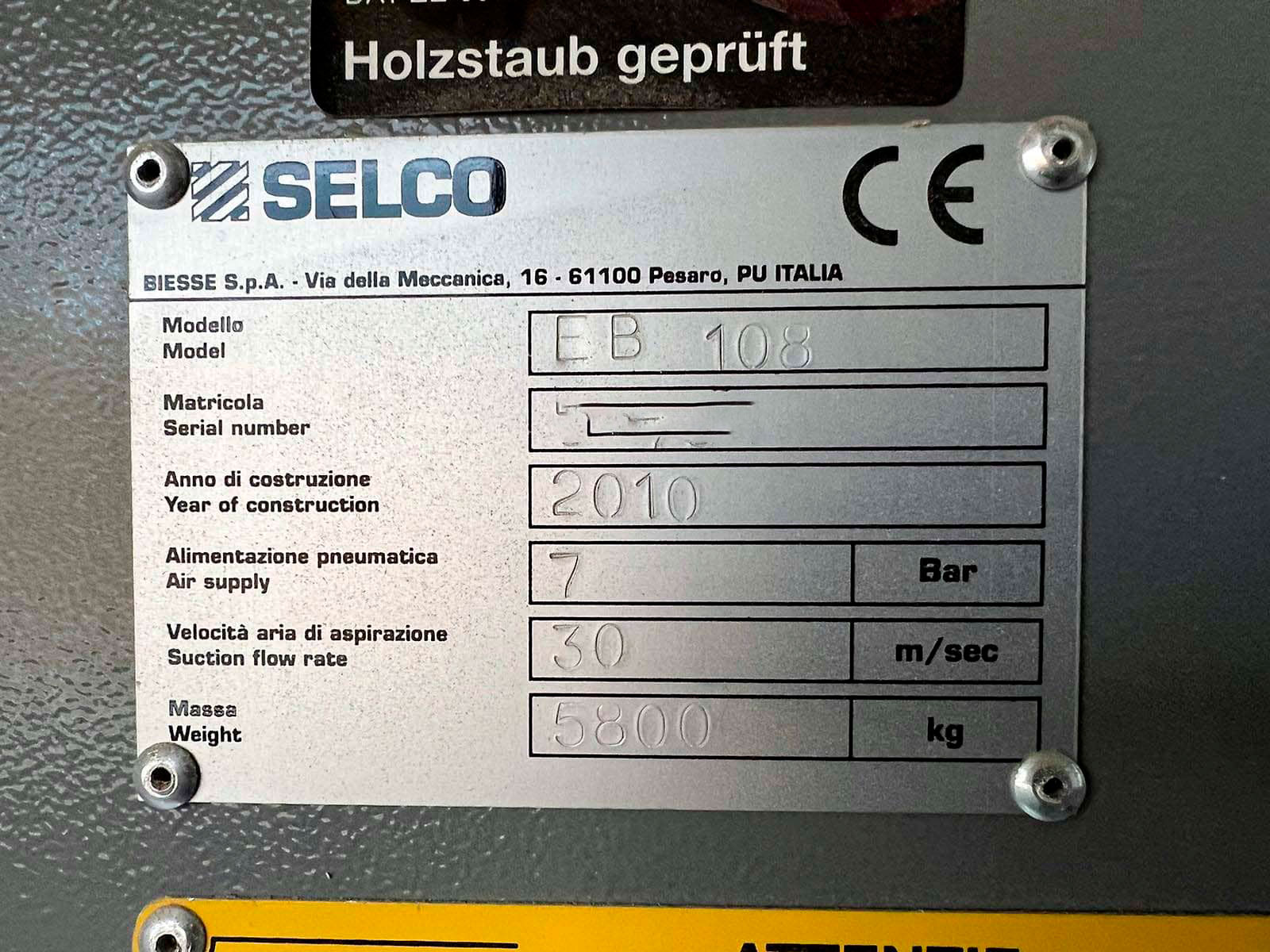 Gebruikt Selco EB 108 Active - Paneelzaag - 2010