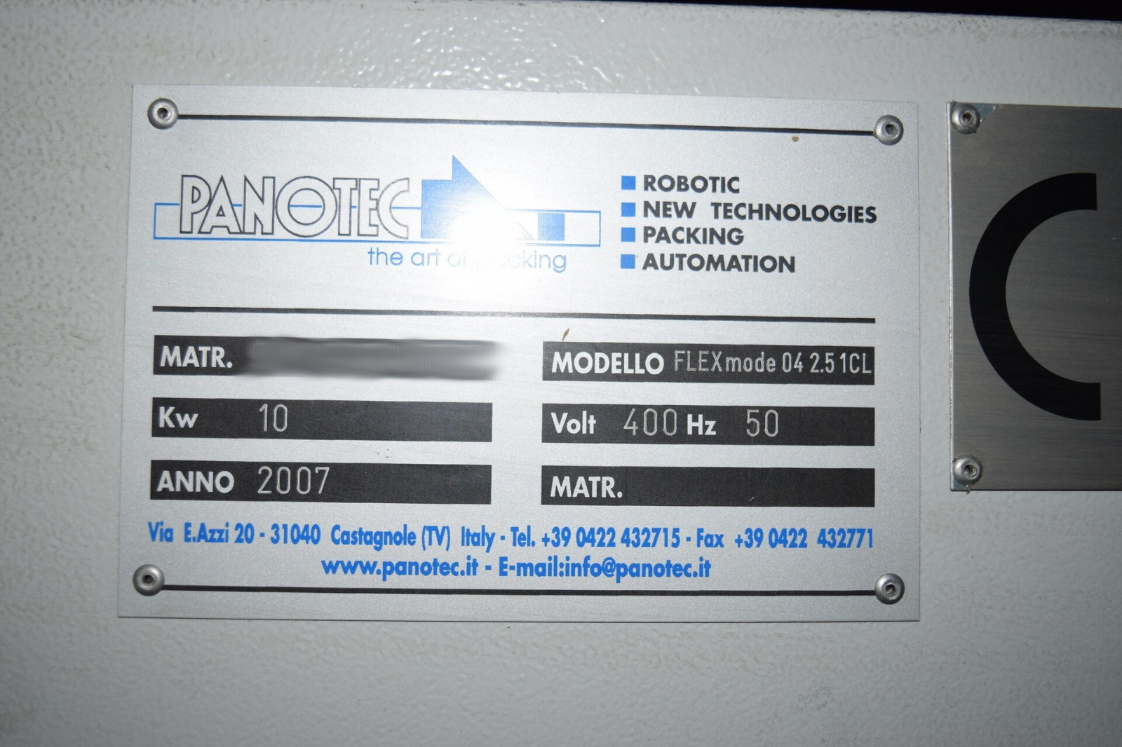 Used Panotec FLEXmode 04 2.5 1CL I Cardboard Cutting I 2007