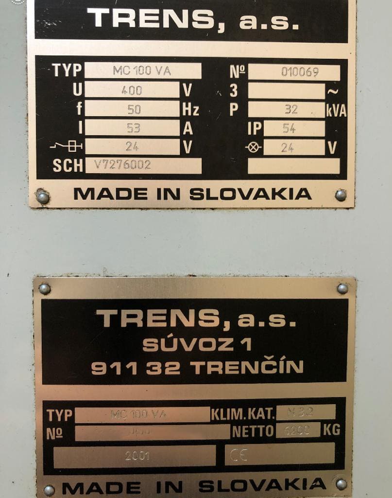Gebruikt Trens MC 100 VA - Verticale Bewerkingscentra - 2001