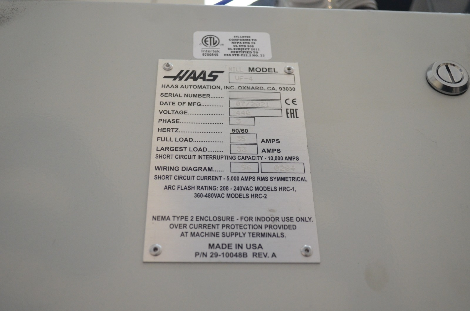 Used Haas VF-4 I Vertical Machining Center I 2021