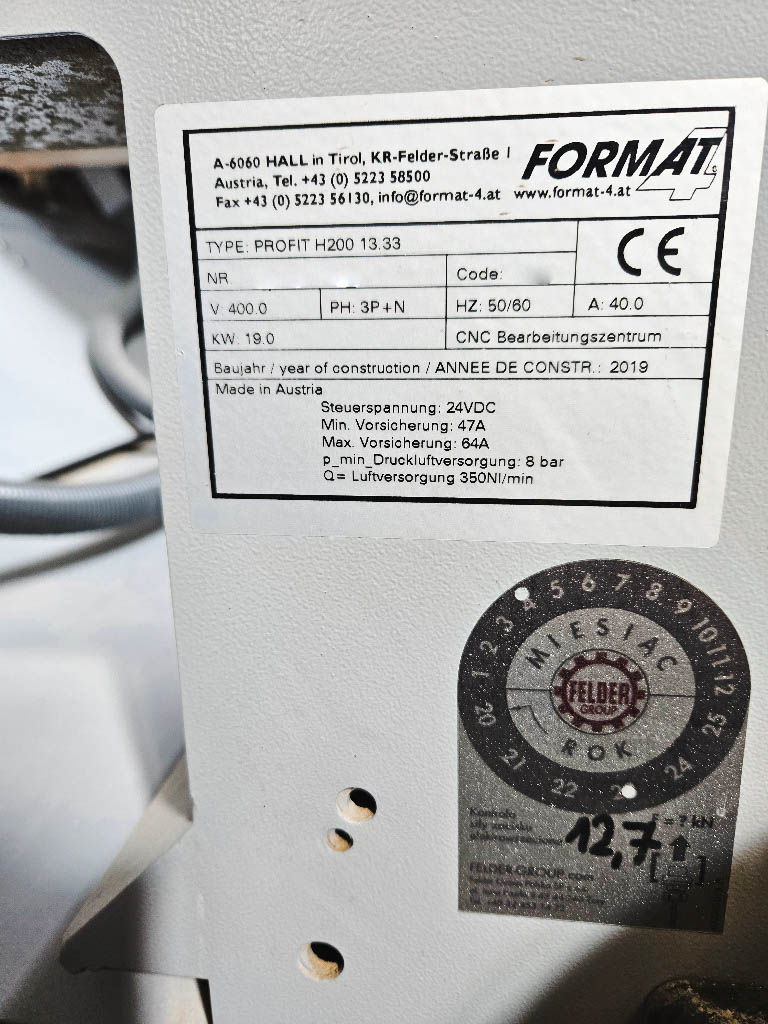 Used Format 4 Profit H200 - CNC Machining Center - 2019