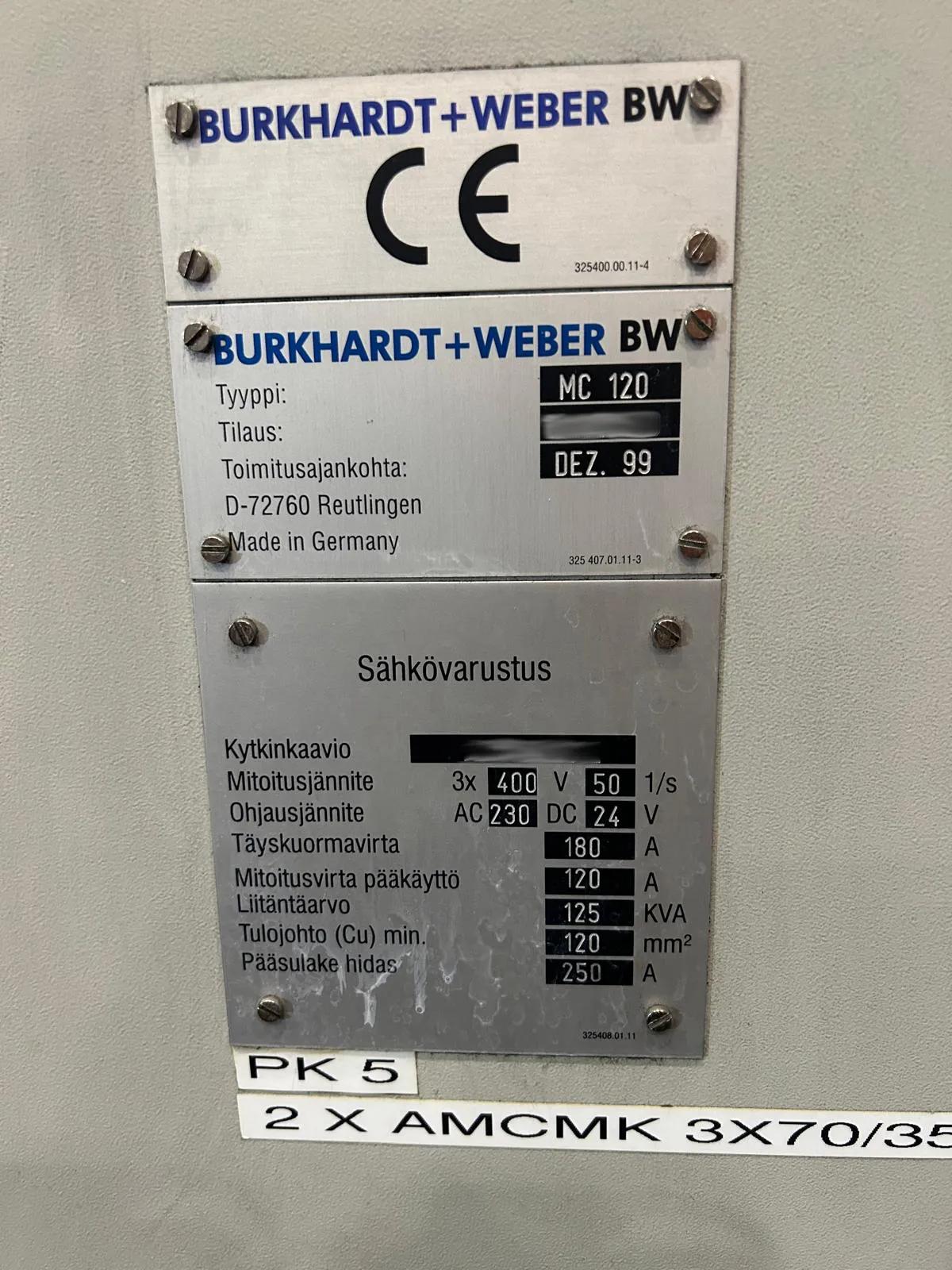 Gebruikt Burkhardt + Weber BW MC 120 I Horizontaal Bewerking Centrum