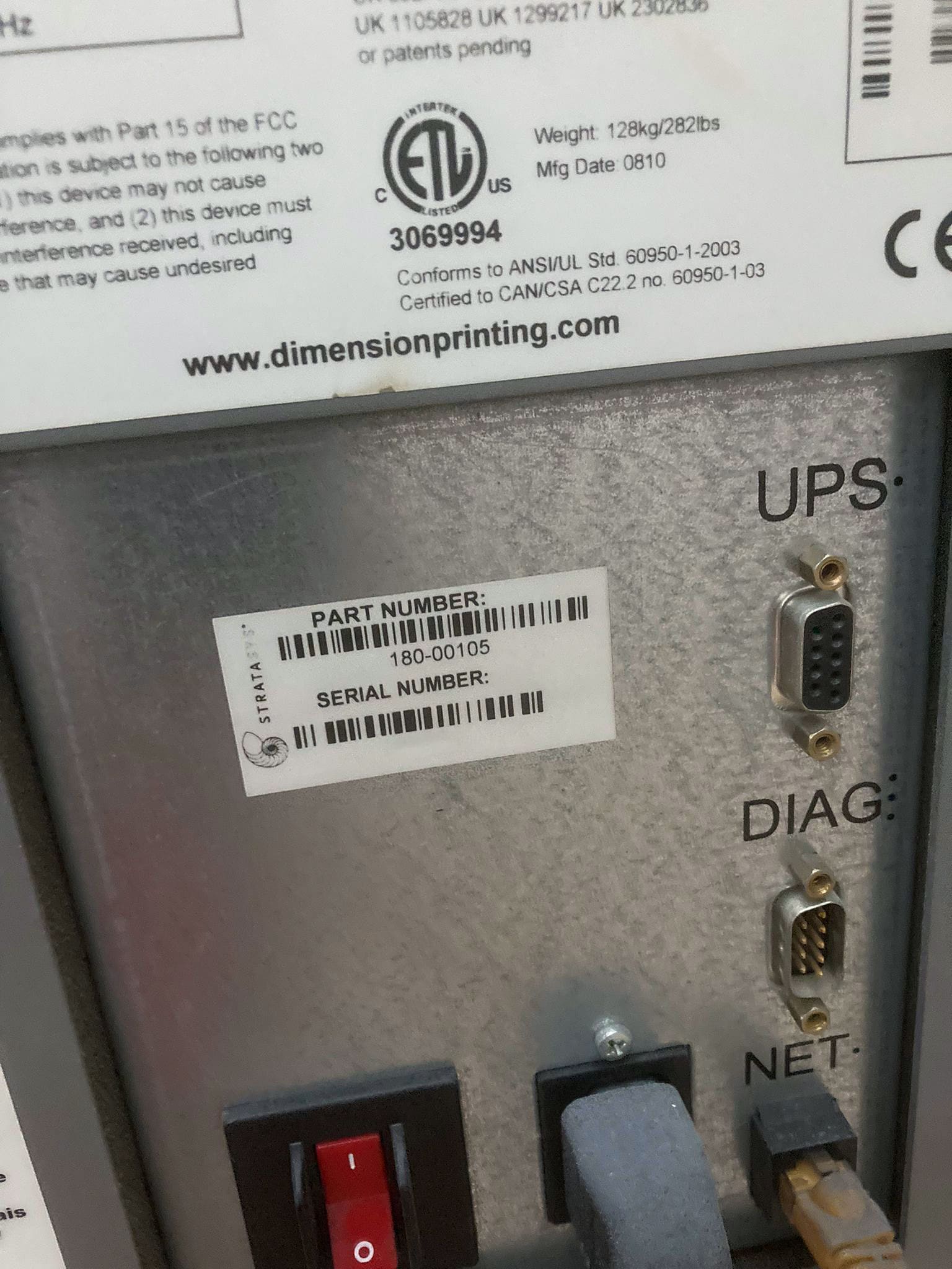 Gebruikt Stratasys DIMENSION ELITE - 3D Printer - 2014