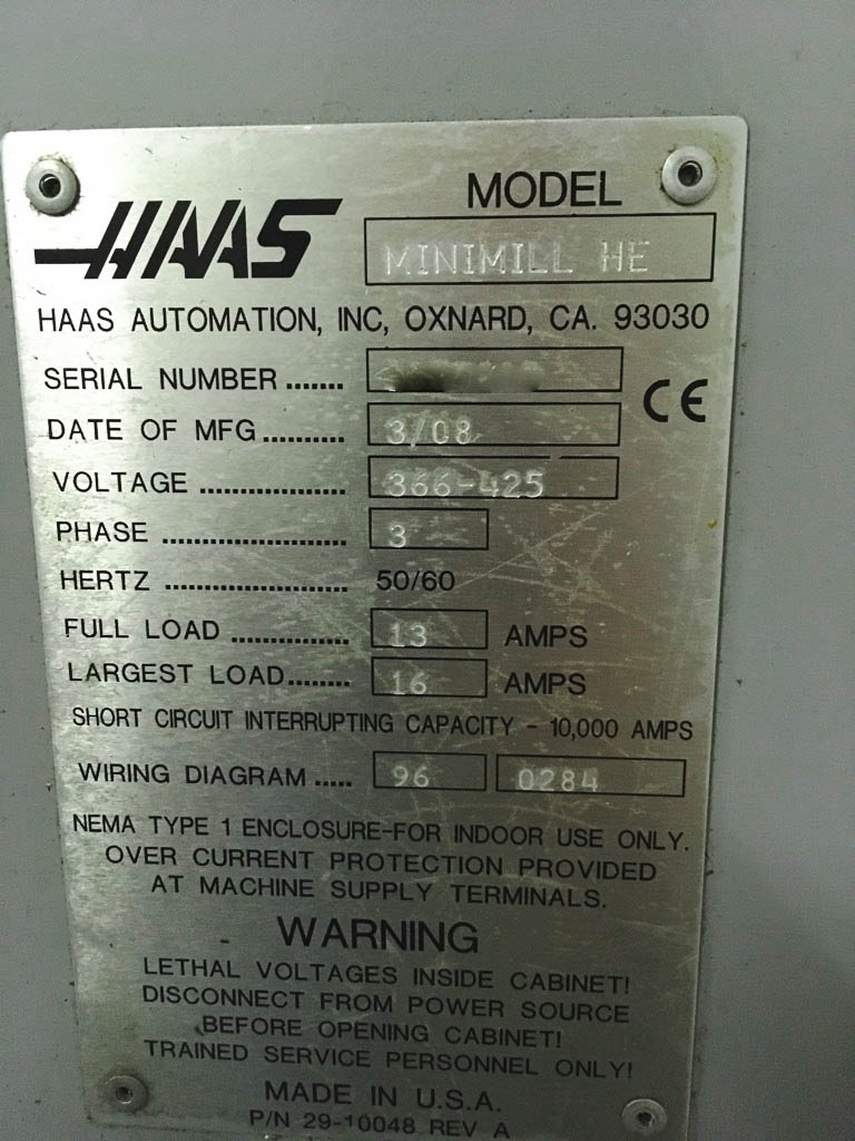 Gebruikt Haas Minimill HE I Verticaal Bewerkingscentrum I 2008