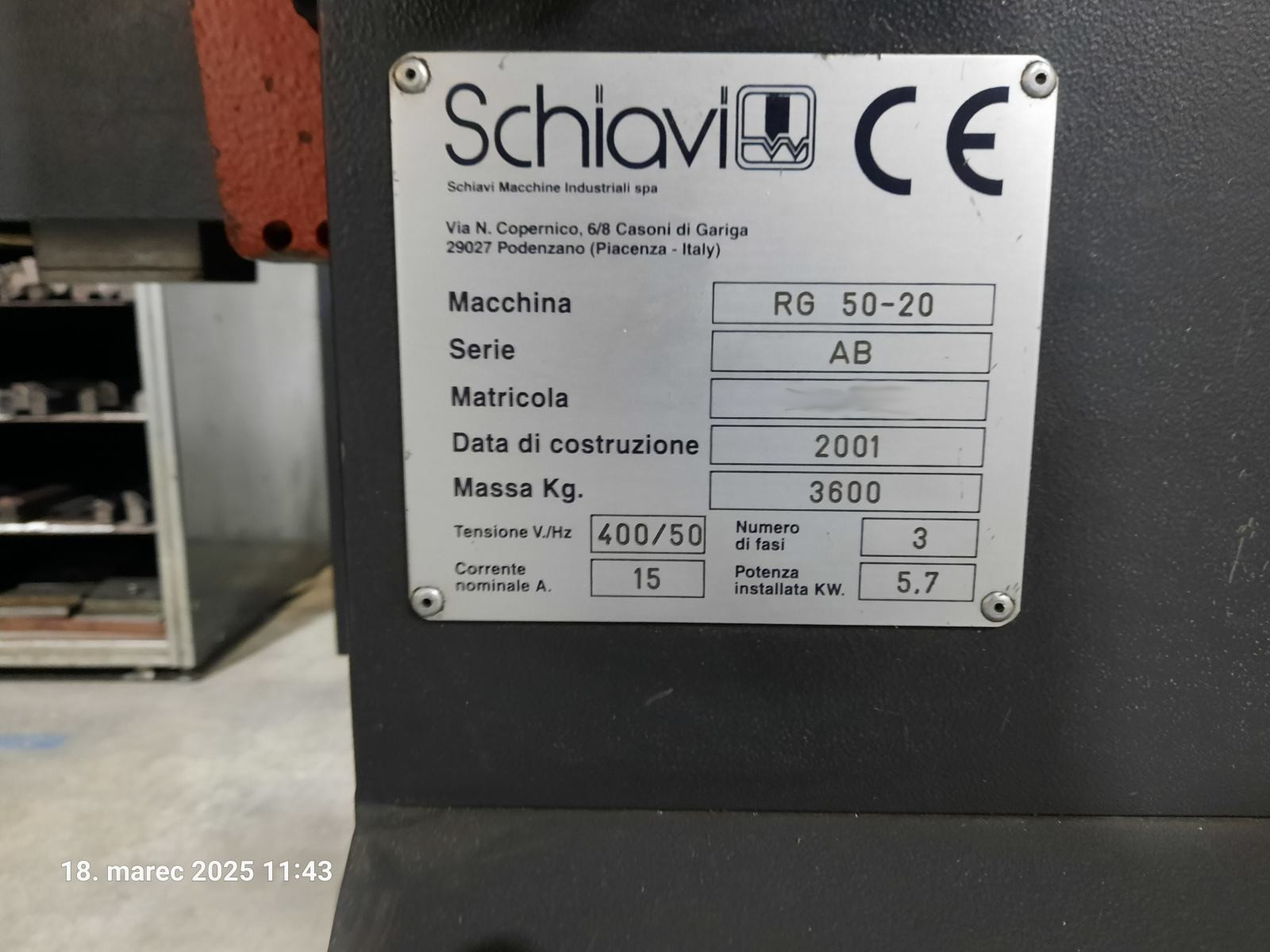 Used Schiavi Amada RG 50-20 I Press Brake