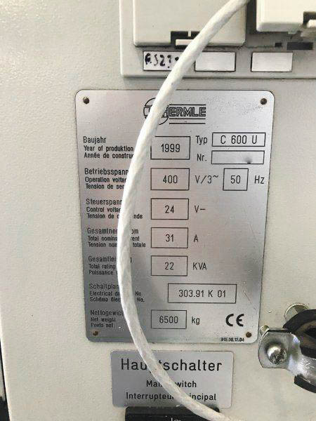Used Hermle C 600 U - Vertical Machining Center - 1999