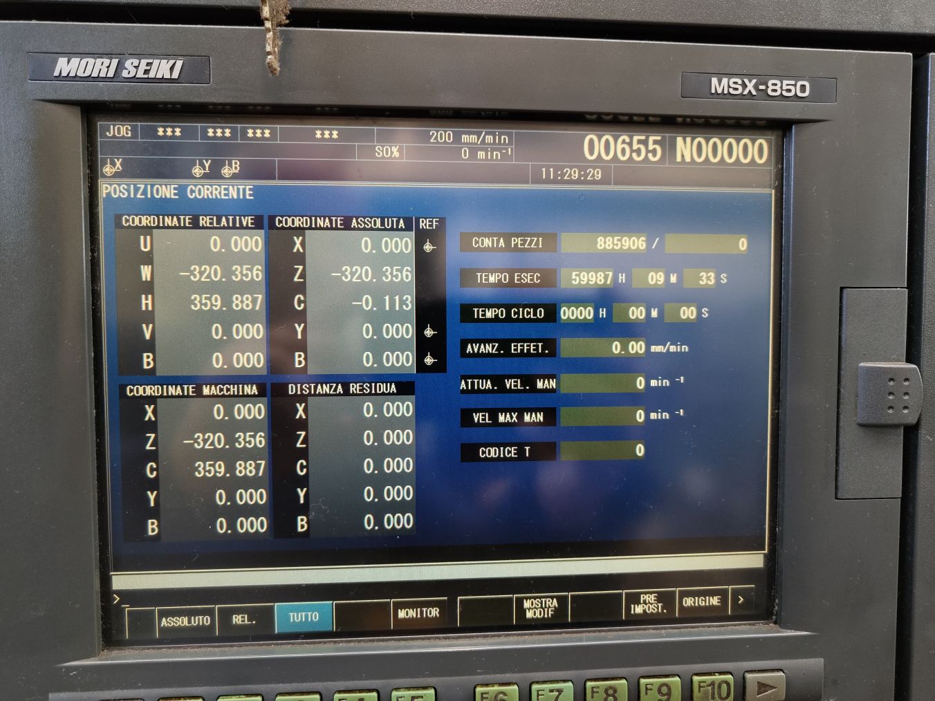 Used Mori Seiki NL 2000 SY/500 I CNC Lathe I 2005