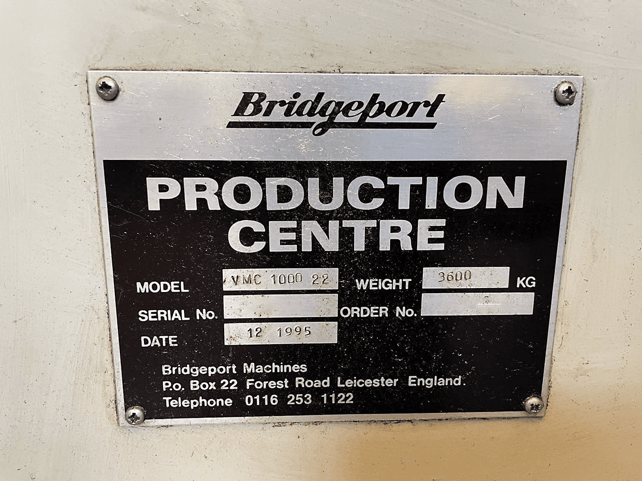 Gebruikt Bridgeport VMC 1000/22 - Verticaal bewerkingscentrum - 1996