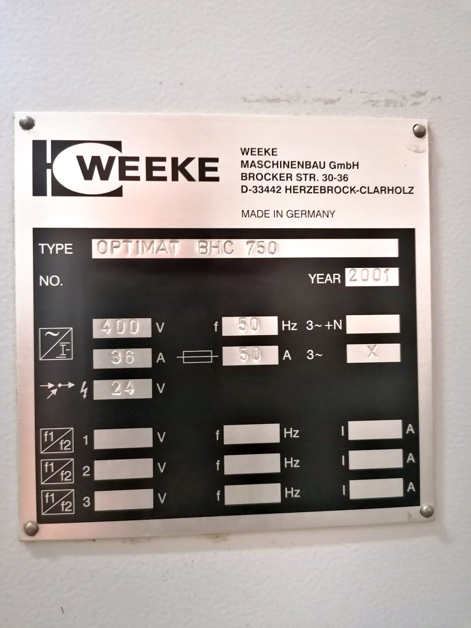 Usado Weeke optimat BHC 750 - 2001