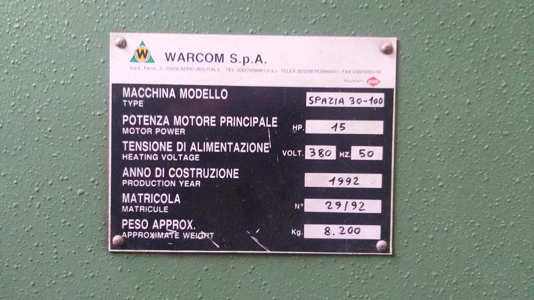 Gebruikt Warcom Spazia 30-100 I Persmachine