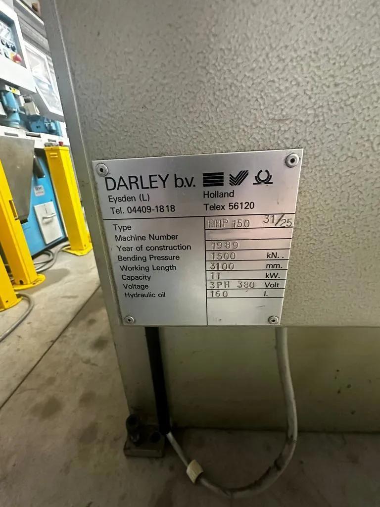 Usado Prensa de Pliegue Darley EHP 150 31/25 I
