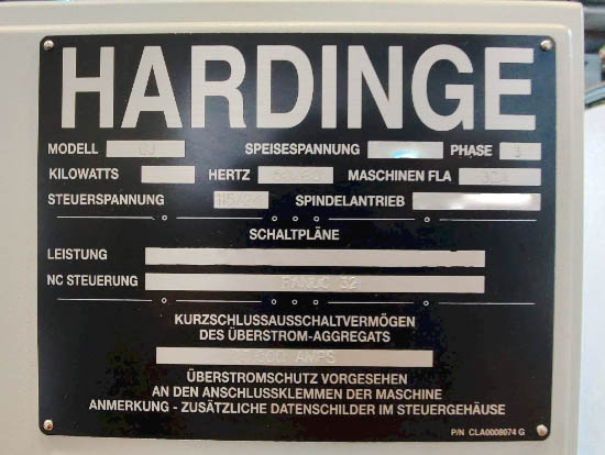 Used Hardinge Quest CHNC 42 I CNC Lathe I 2012