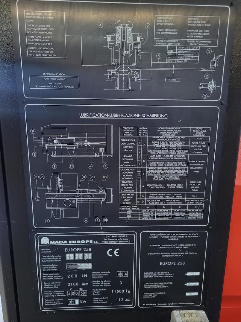 Used Amada Europe 258 I Punching Machine I 2000