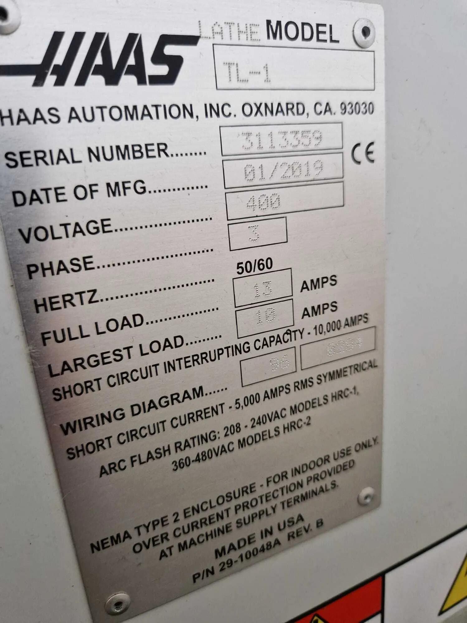 Usado Torno CNC Haas TL-1 I